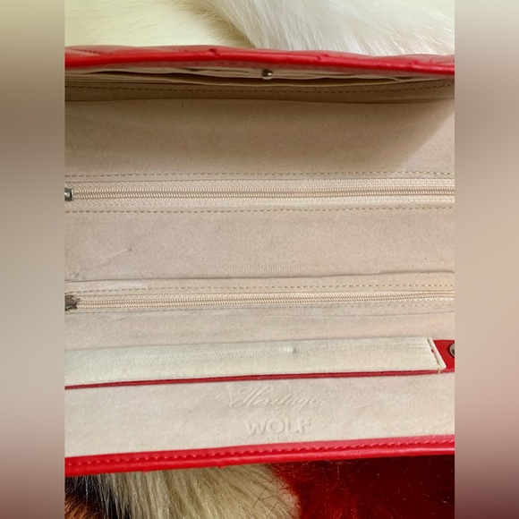 🧿WOLF HERITAGE JEWELRY ROLL IN RED🧿#WOL - Picture 10 of 14